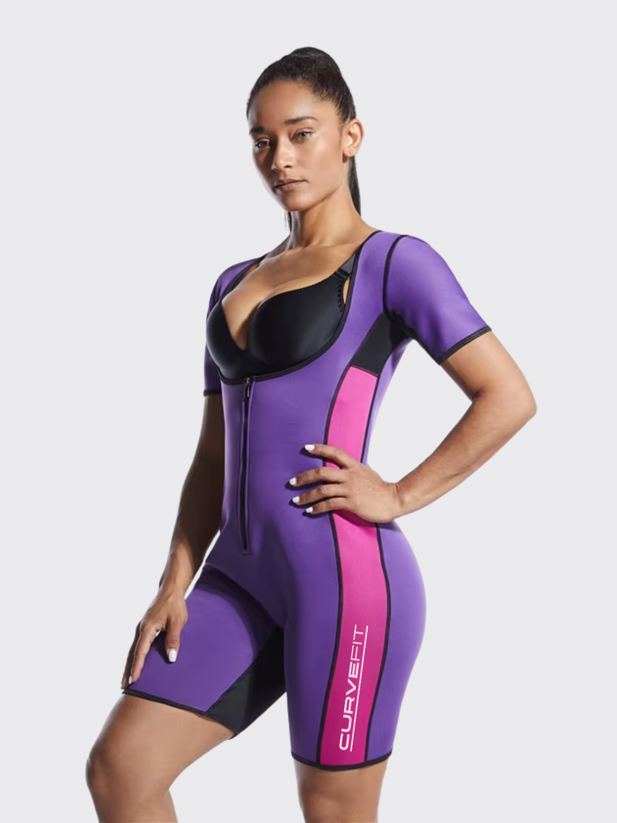 Power Fit™ Purple Jumpsuit | Compression & Sauna Effect