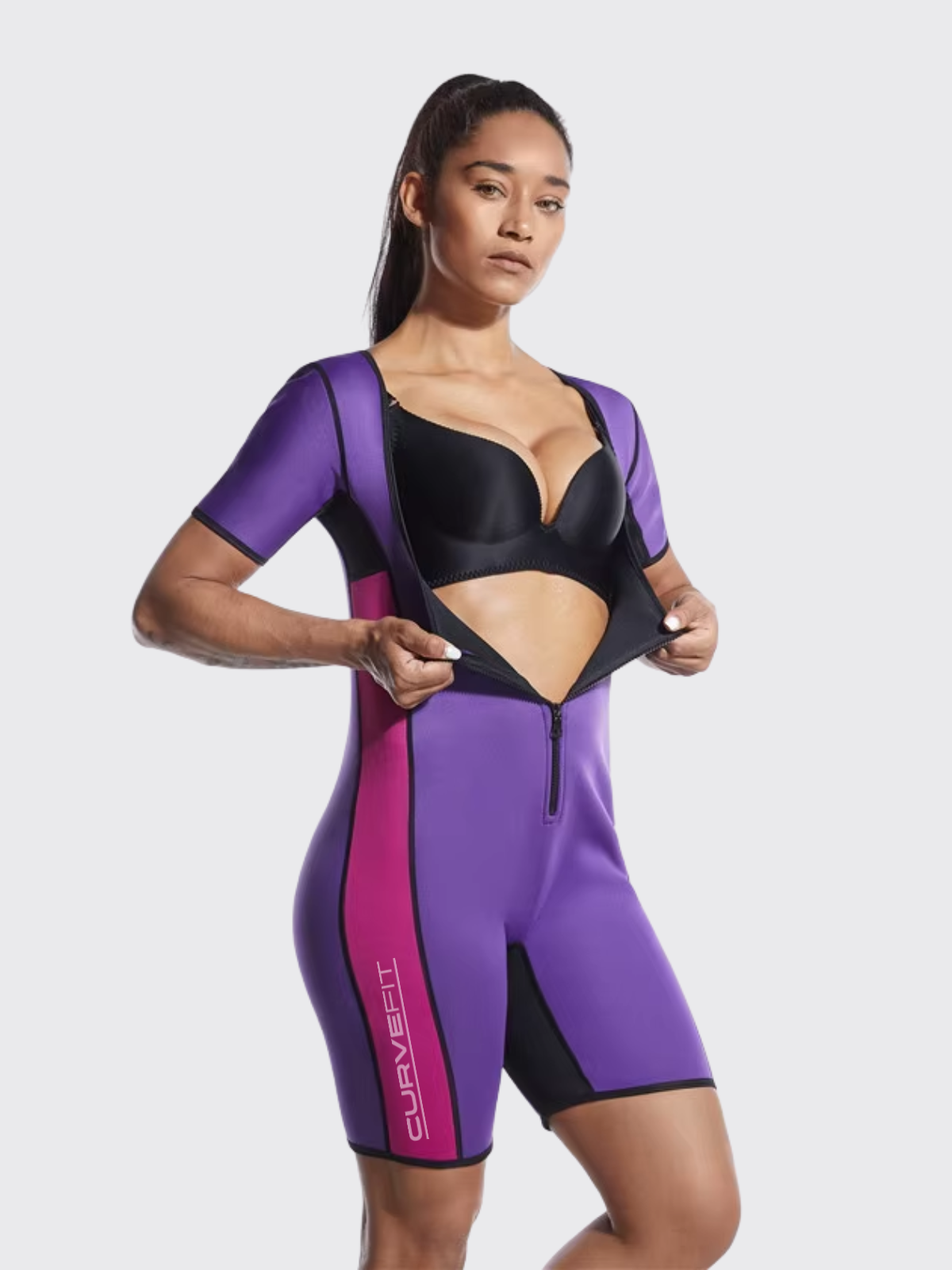 Power Fit™ Purple Jumpsuit | Compression & Sauna Effect
