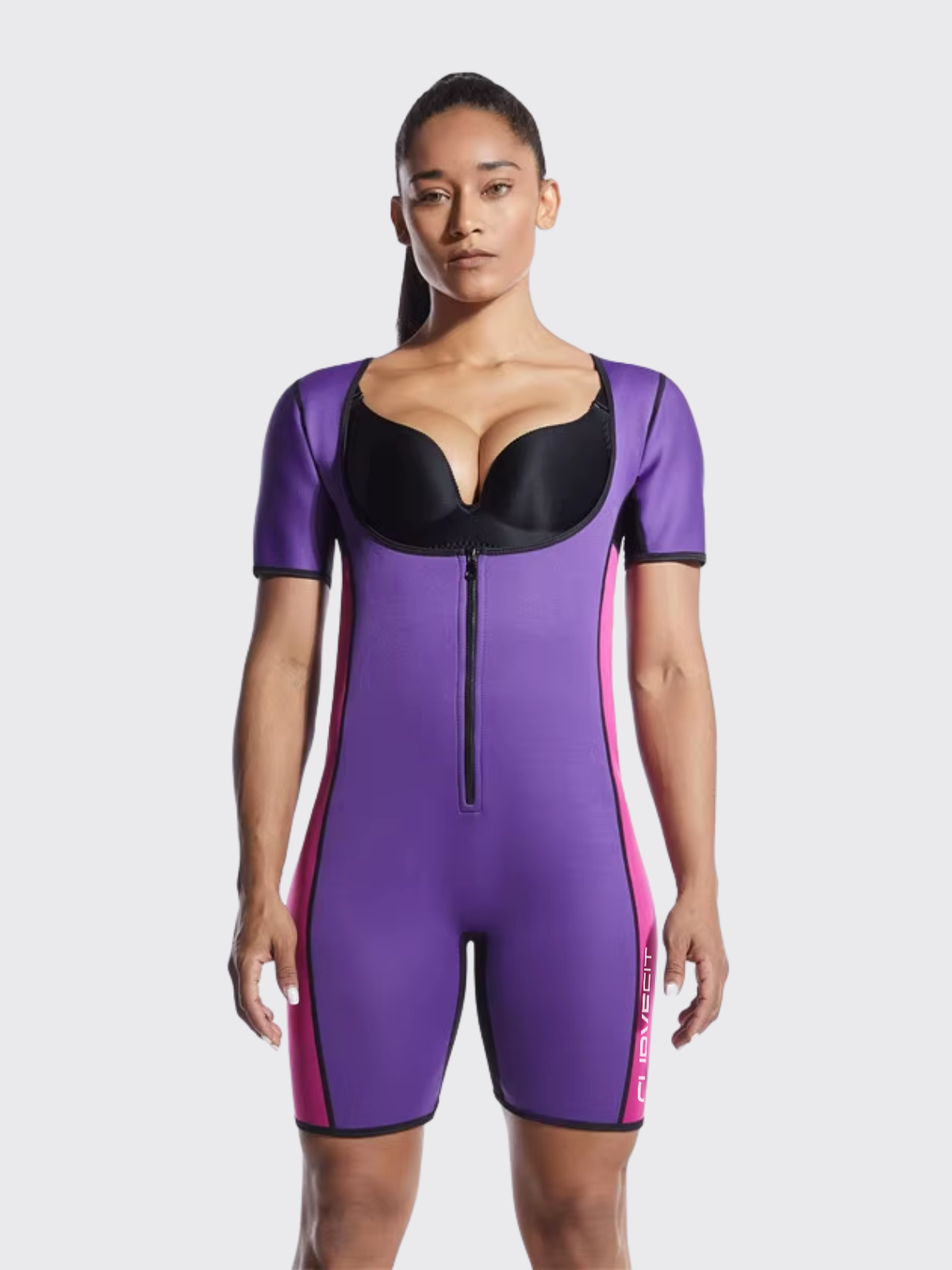 Power Fit™ Purple Jumpsuit | Compression & Sauna Effect