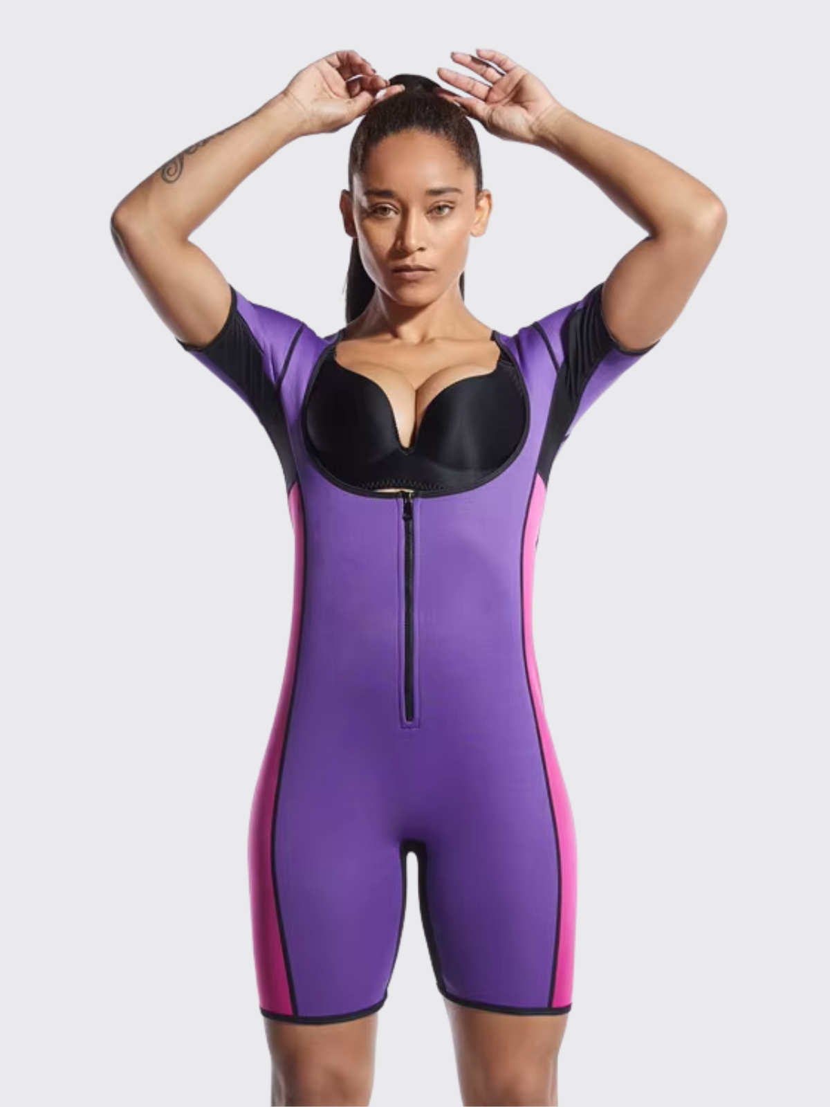 Power Fit™ Purple Jumpsuit | Compression & Sauna Effect
