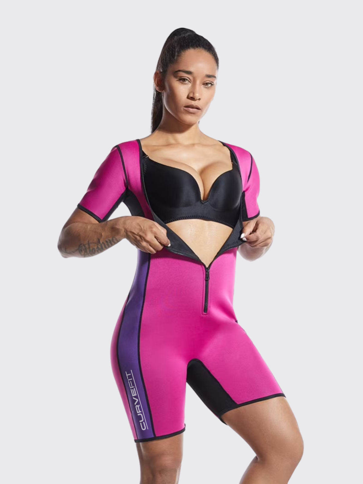 Power Fit™ Pink Jumpsuit | Compression & Sauna Effect