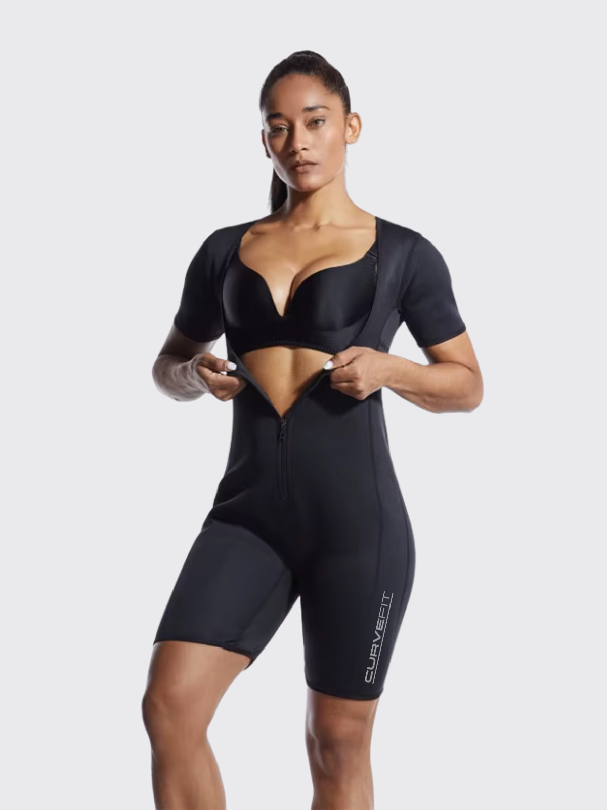 Power Fit™ Black Jumpsuit | Compression & Sauna Effect